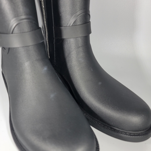 Rag & Bone Moto Rain Boots Rubber Wellies Black Waterproof Womens 41 NWOT NEW - Picture 7 of 13